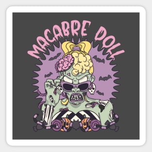 Macabre Doll Zombie Girl Magnet